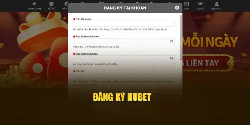 Đăng nhập tài khoản Hubetvk để hoàn tất